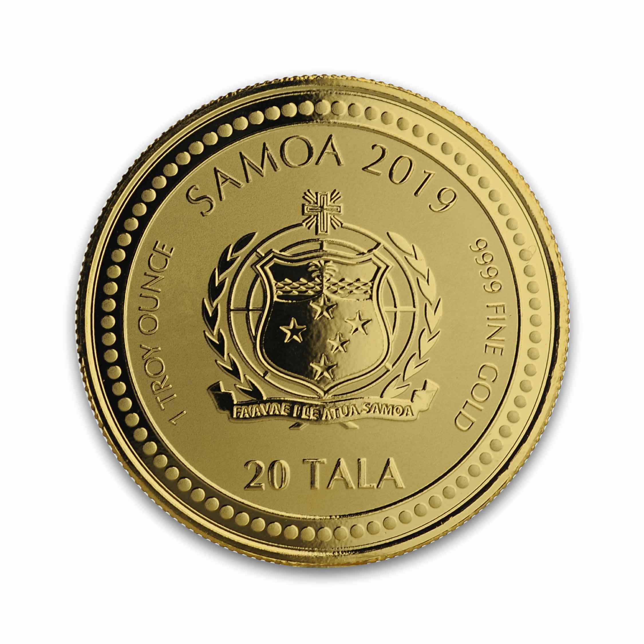 2019 Samoa Seahorse 1 oz Gold Proof Coin - The Gold Marketplace