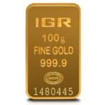 100 gram Gold Bar - IGR Metals (Carded)