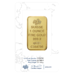 1 oz Gold Bar - PAMP Suisse (Carded)