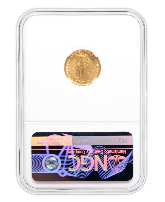 2016-W 1/10 oz Gold Mercury Dime Centennial NGC SP70 - The Gold